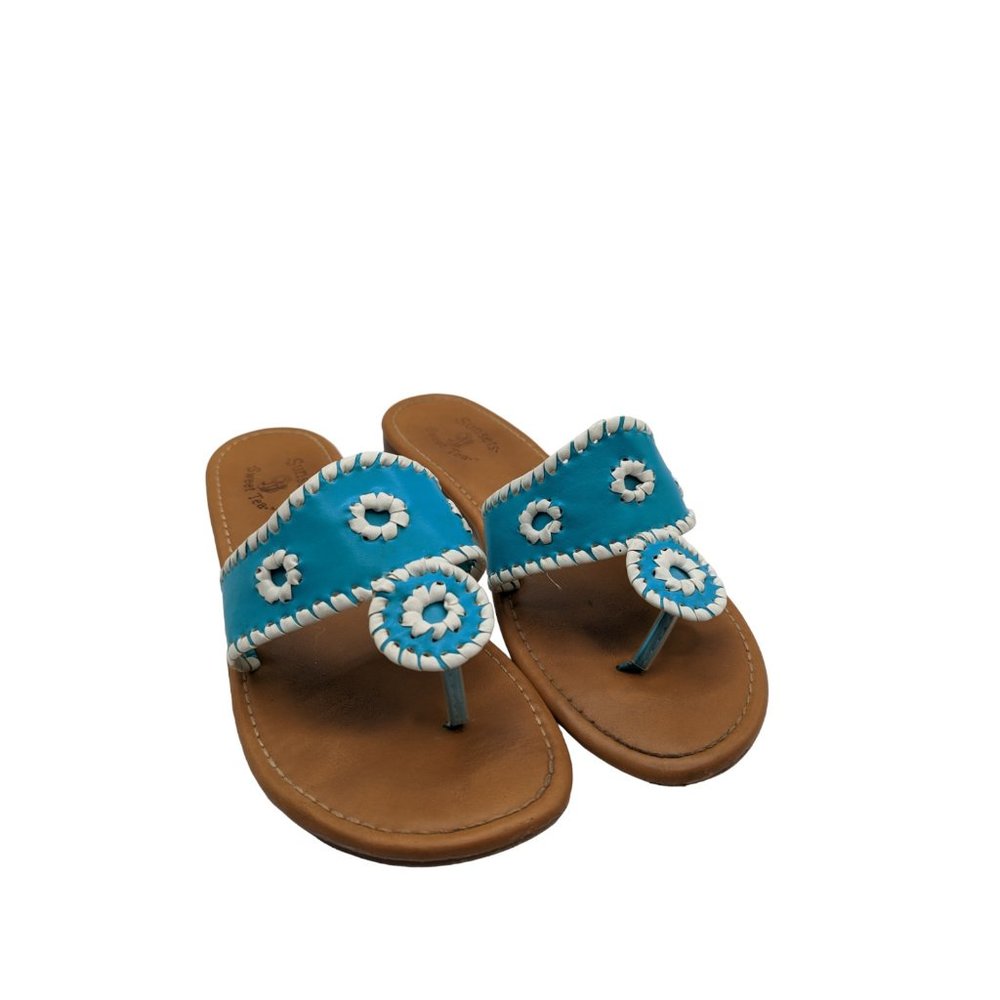 Sunsets Sweet Tea Women's Blue Slip On Flip Flops Sandals Size 8M - Picture 3 of 8